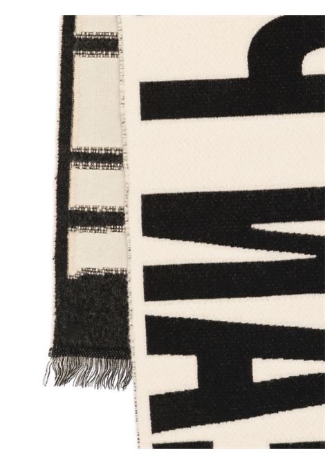 jpg logo scarf unisex ecru and black JEAN PAUL GAULTIER | 25/03-U-AC016-W0260300